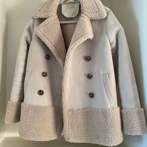 MOTHER faux Suede and Sherpa coat